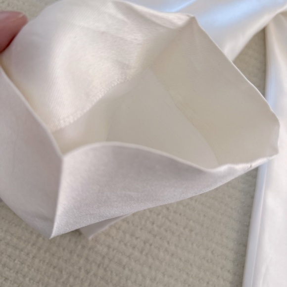 Valentino Shantung Silk and Cotton White Pants, size 42 - Picture 6 of 7